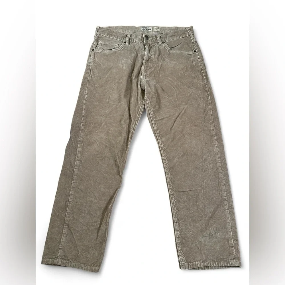 Patagonia Men’s Organic Cotton Straight‎ Leg Brown Tan Corduroy Pants 33x26